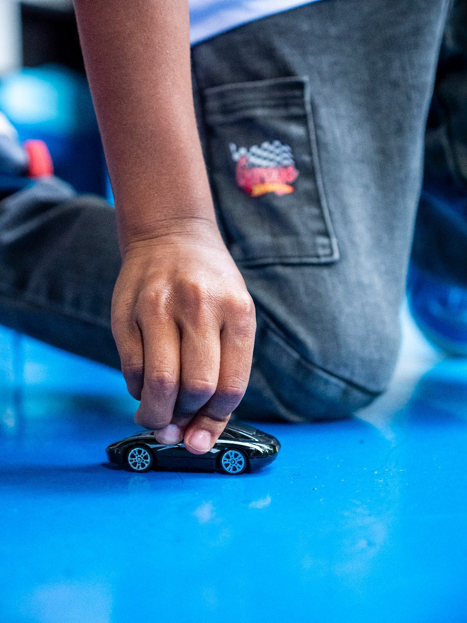 Jean Negro Garage con Carrito Niño